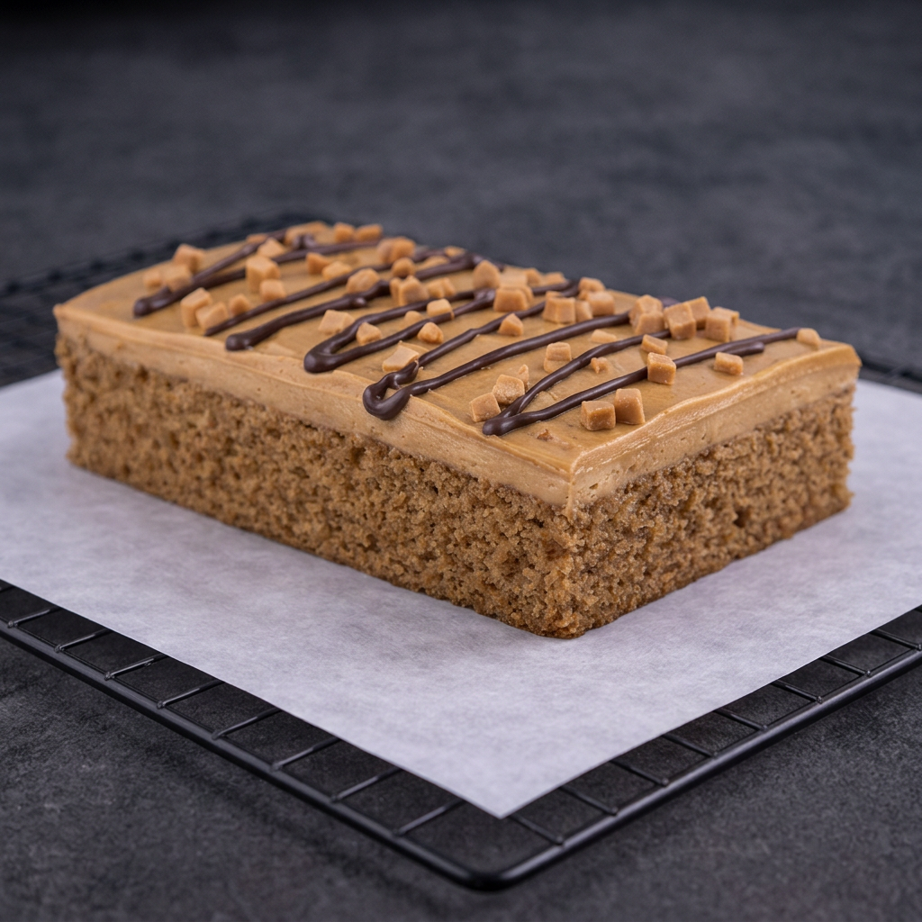 Banoffee Sponge traybake slices