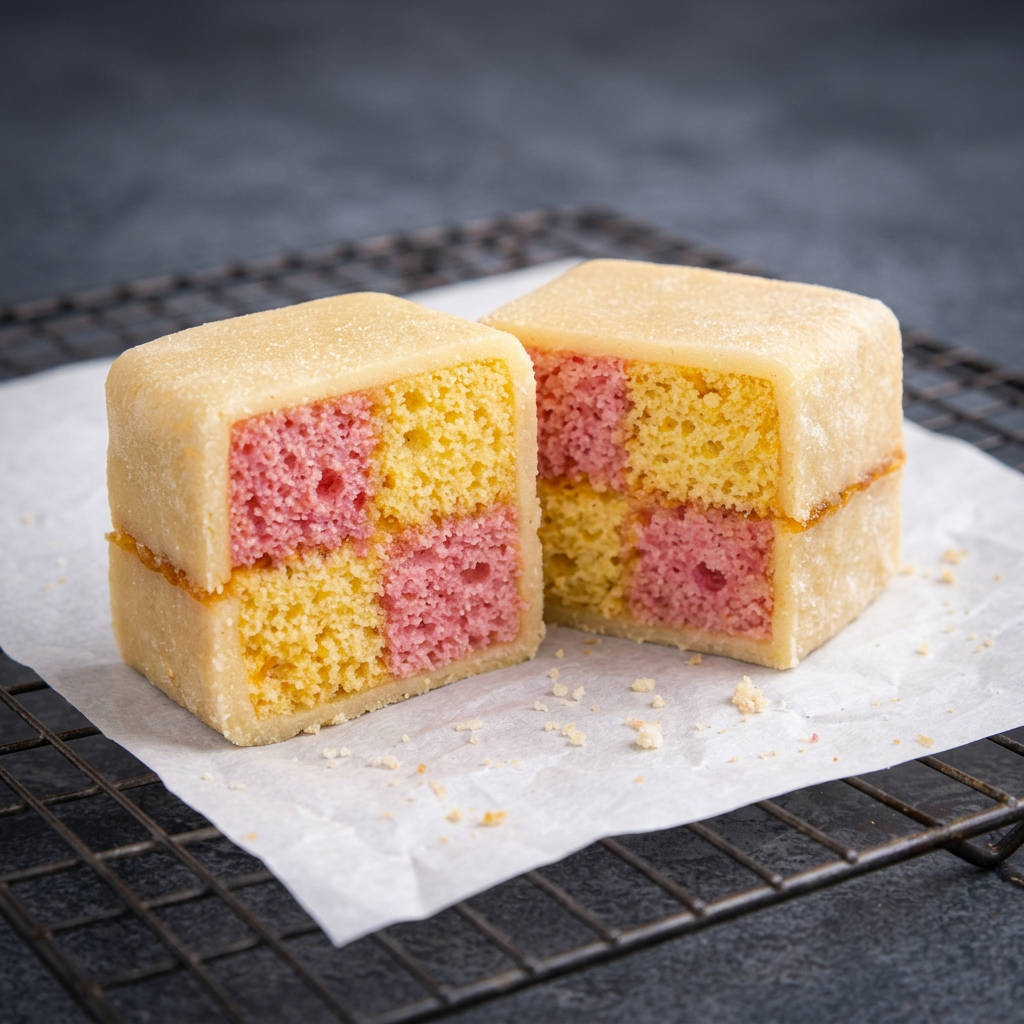 Battenberg Slices traybake slices