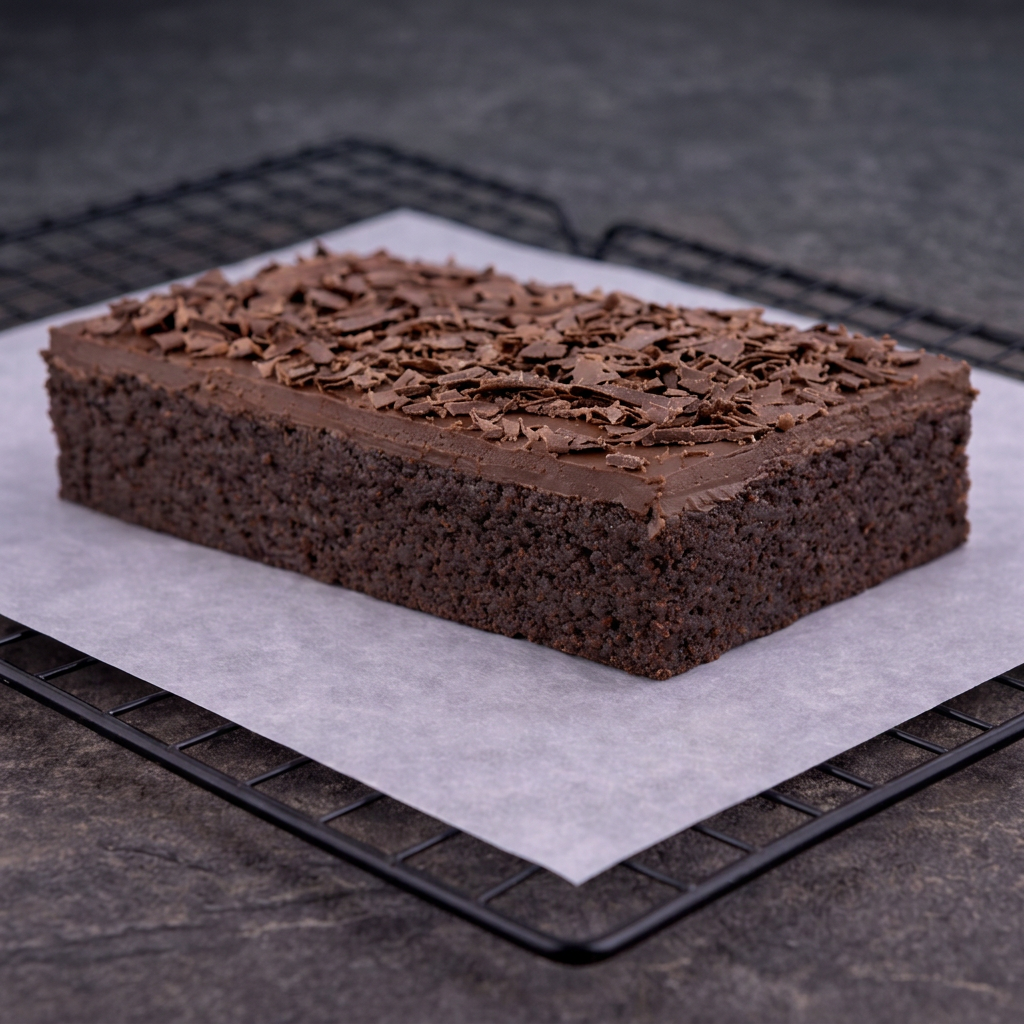 Chocolate Fudge traybake slices