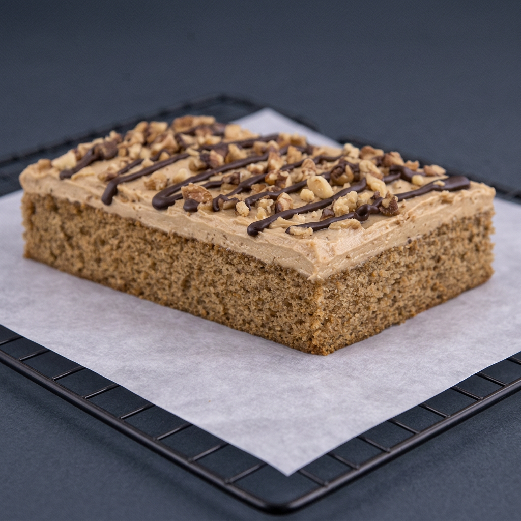 Coffee Walnut traybake slices