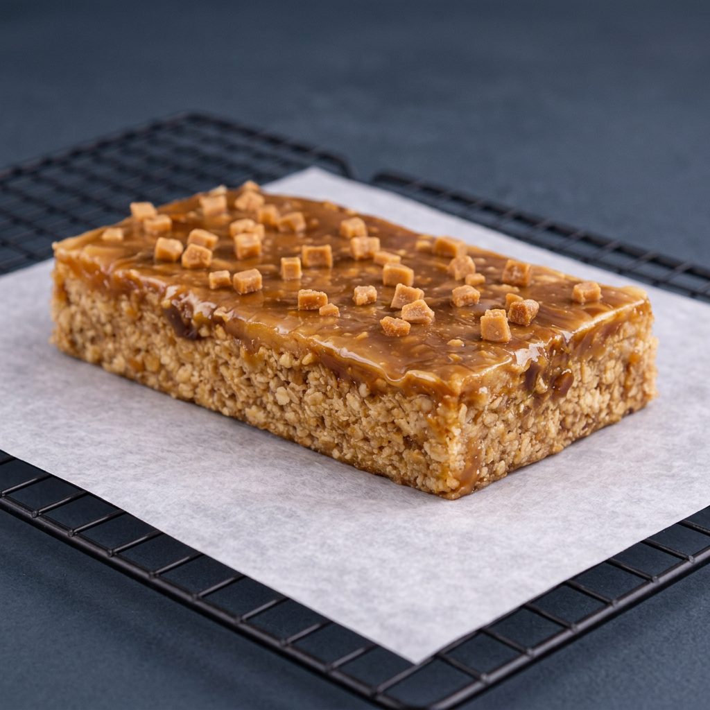 Sticky Toffee Flapjack traybake slices